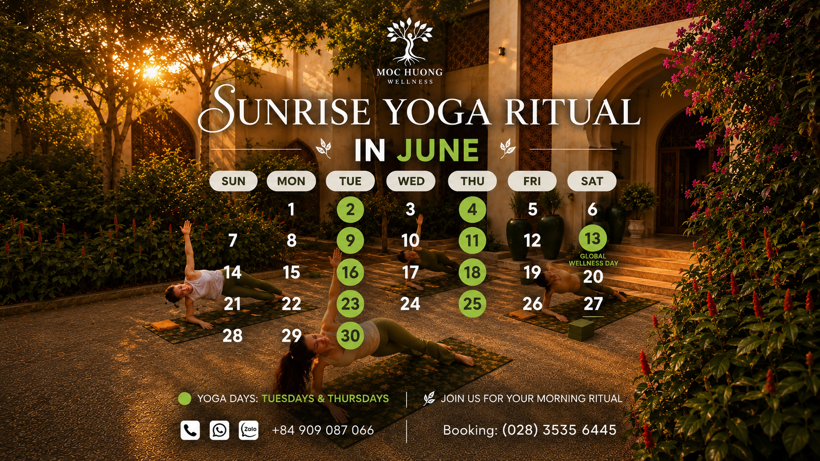 Sunrise Yoga Class at Moc Huong Wellness An Khanh